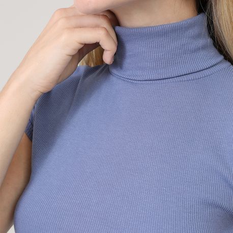 BLUSA MC GOLAO ZARA 03 3 70 AZUL P