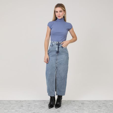 BLUSA MC GOLAO ZARA 03 3 70 AZUL P