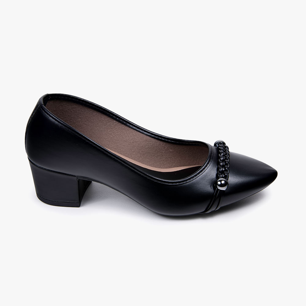 SAPATO SALTO GROSSO 9110 PTO NP 35