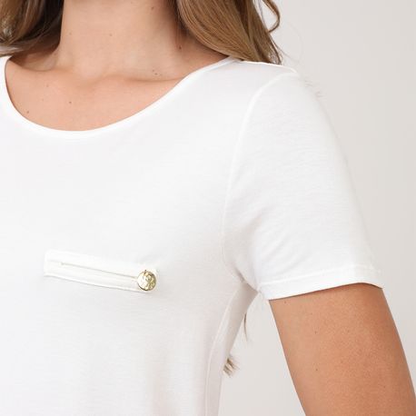 BLUSA MC VISCOLYCRA PINGENTE 354 OFF WHITE P
