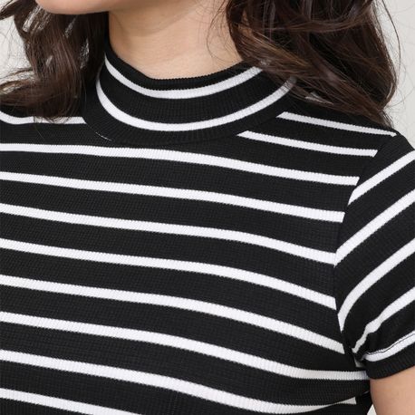 BLUSA MC LISTRADA RIB GOLA ALTA 13 2 05 LISTRADO M
