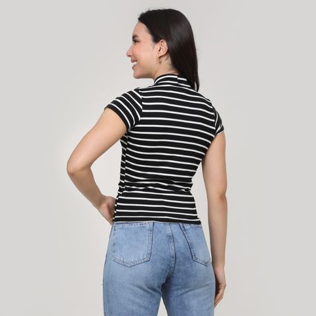 BLUSA MC LISTRADA RIB GOLA ALTA 13 2 05 LISTRADO M