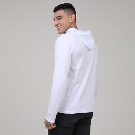 CAMISETA ML C/ CAPUZ DG-23732 BRANCO G