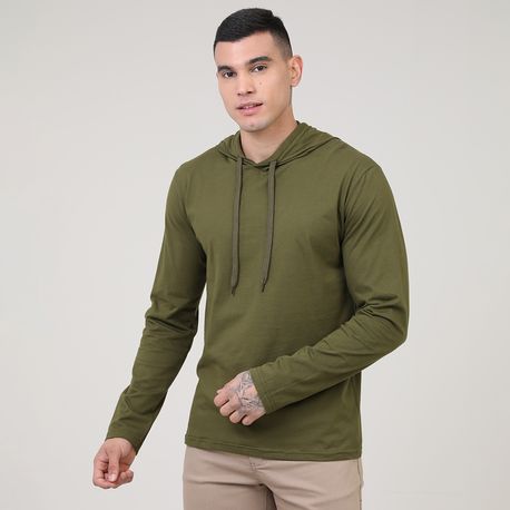 CAMISETA ML C/ CAPUZ DG-23732 MILITAR P