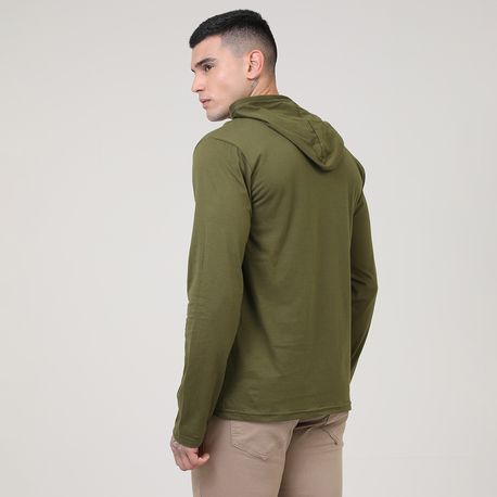 CAMISETA ML C/ CAPUZ DG-23732 MILITAR M