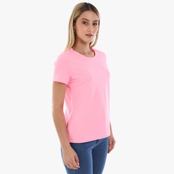 Camiseta Meia Malha Manga Curta Feminina