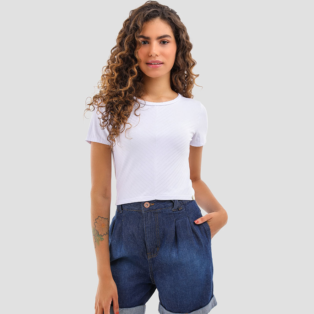 CROPPED RECORTE CANELADA 465 BRANCO GG