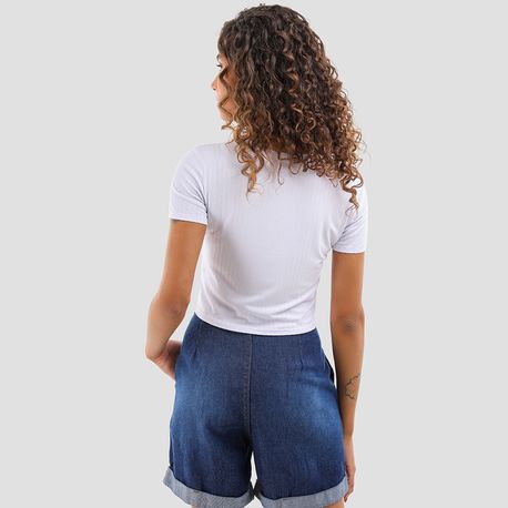 CROPPED RECORTE CANELADA 465 BRANCO GG