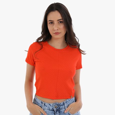 CROPPED RECORTE CANELADA 465 LARANJA G