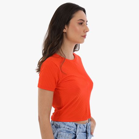 CROPPED RECORTE CANELADA 465 LARANJA G
