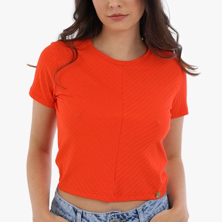 CROPPED RECORTE CANELADA 465 LARANJA G