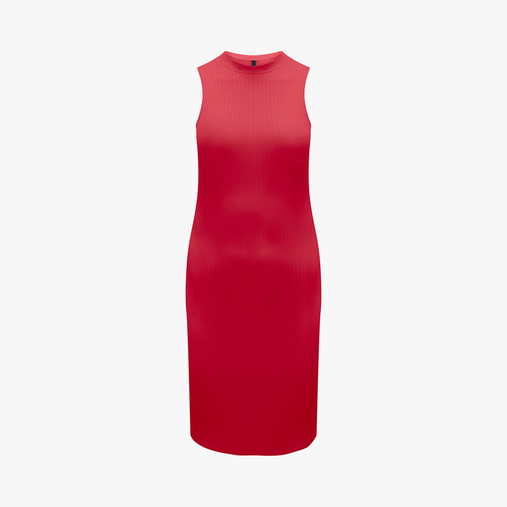 VESTIDO REG CANEL BASICO 474 VERMELHO P