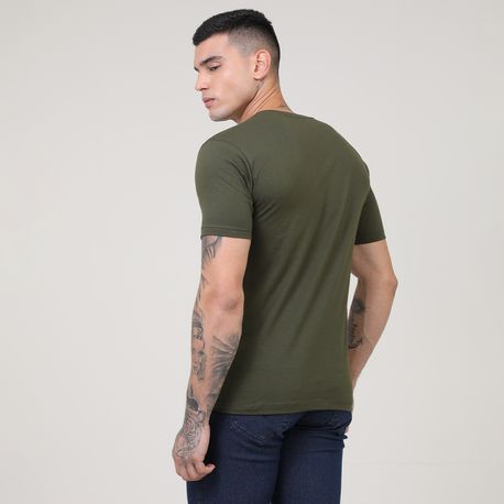 CAMISETA BASICA CARECA C/ BORDADO P124 MILITAR P