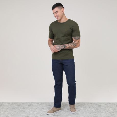 CAMISETA BASICA CARECA C/ BORDADO P124 MILITAR P