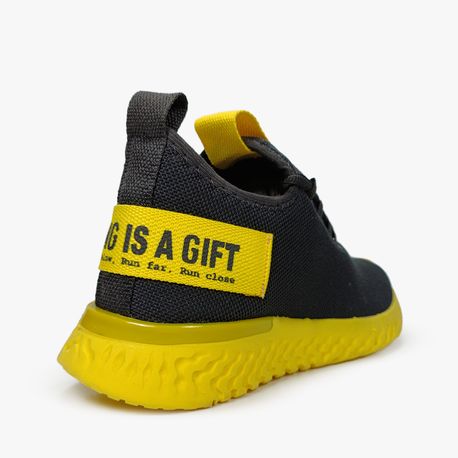 TENIS JOGGING MASCULINO JM002 PRETO/AMARELO 38
