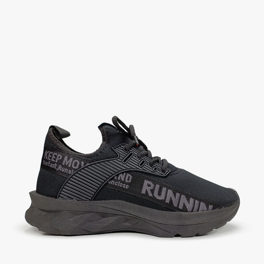 TENIS JOGGING MASCULINO JM008 05-PRETO/GRAFITE 39