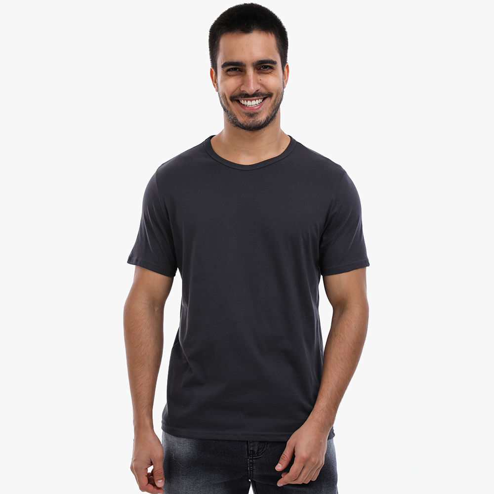 CAMISETA MC GOLA CARECA 00820/00975 GRAFITE P