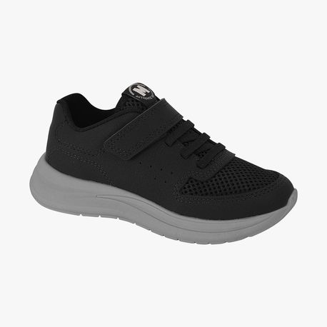 TENIS JUV MNO 2850310 PRETO/PRETO/CINZA 28