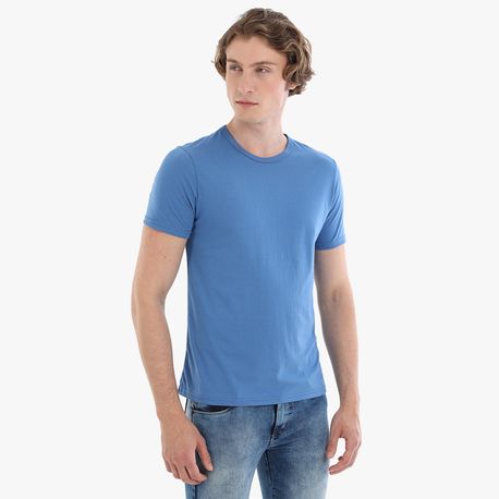 CAMISETA MC GOLA CARECA 00820/00975 AZUL BEBE M