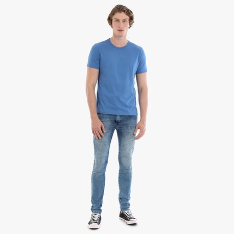 CAMISETA MC GOLA CARECA 00820/00975 AZUL BEBE M