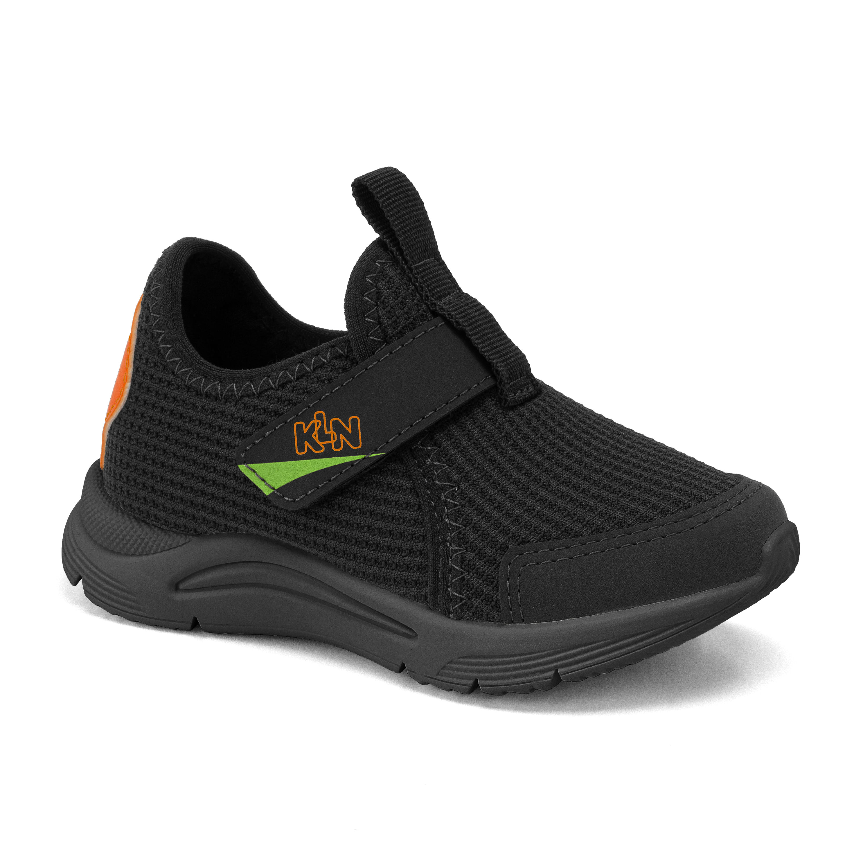 TENIS JOGGING INF MNO 199114000 PRETO/LARANJA/VERDE NEON 27