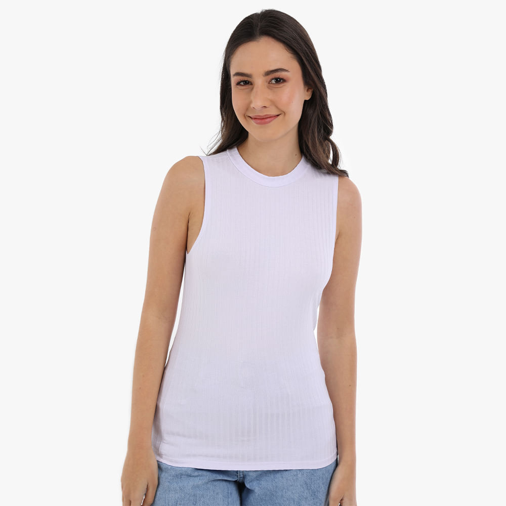 REGATA ALTERNECK CANELADA 361 BRANCO M