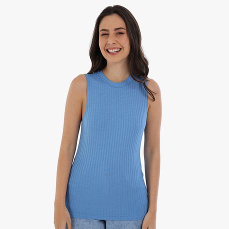 REGATA ALTERNECK CANELADA 361 AZUL P