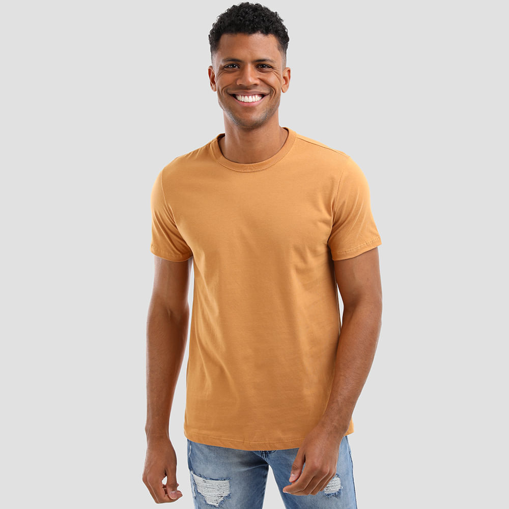 CAMISETA MC BÁSICA 1000015037 OCRE P