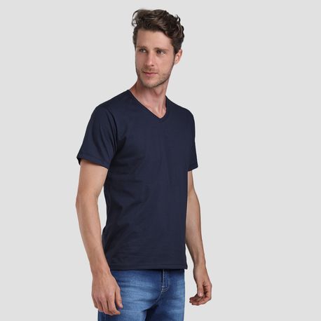 CAMISETA BASICA GOLA V 3003 MARINHO P