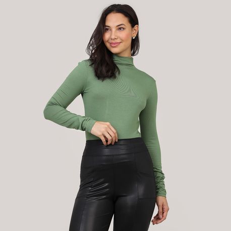 BLUSA ML GOLA ALTA VISCOL 00060 VERDE P