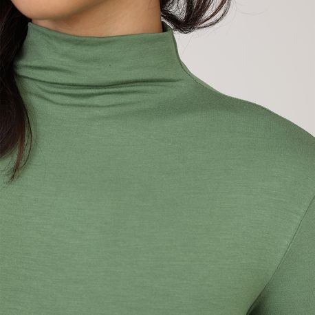 BLUSA ML GOLA ALTA VISCOL 00060 VERDE P
