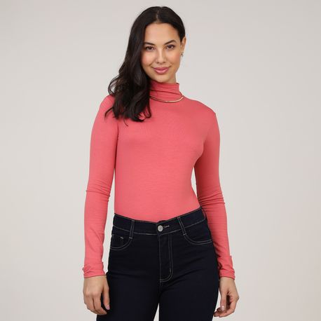 BLUSA ML GOLA ALTA VISCOL 00060 ROSA P