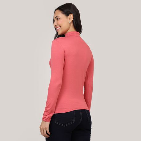 BLUSA ML GOLA ALTA VISCOL 00060 ROSA P