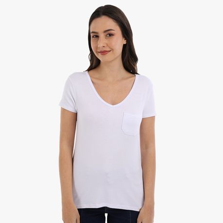 BLUSA MC BOLSINHO 00252 BRANCO M