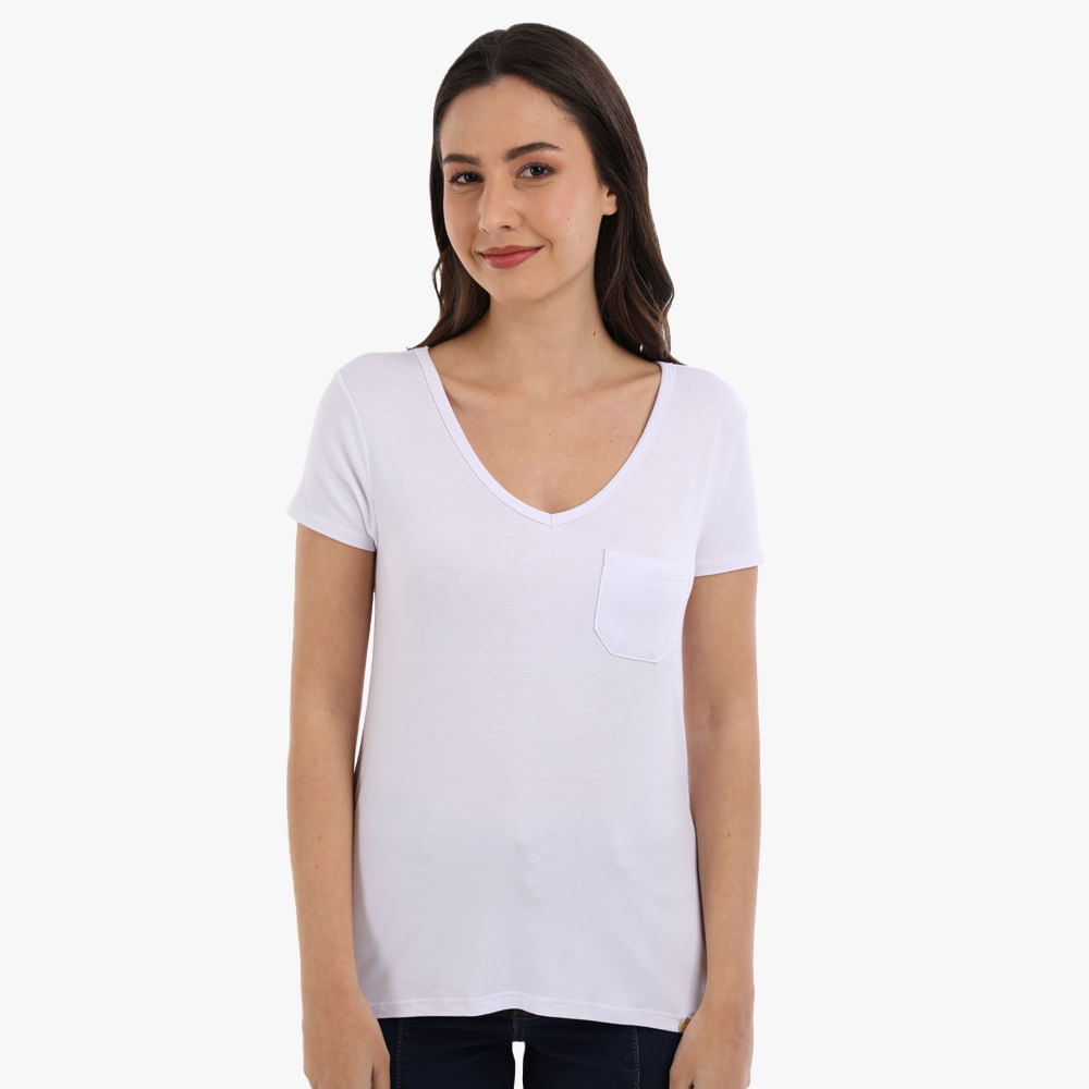 BLUSA MC BOLSINHO 00252 BRANCO M