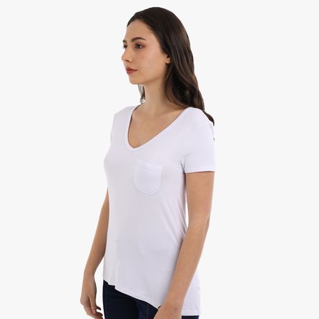 BLUSA MC BOLSINHO 00252 BRANCO M