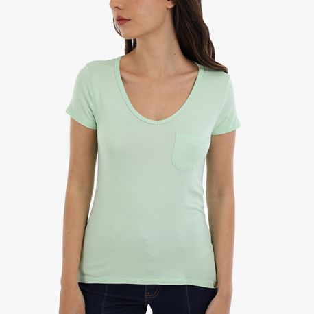 BLUSA MC BOLSINHO 00252 VERDE G
