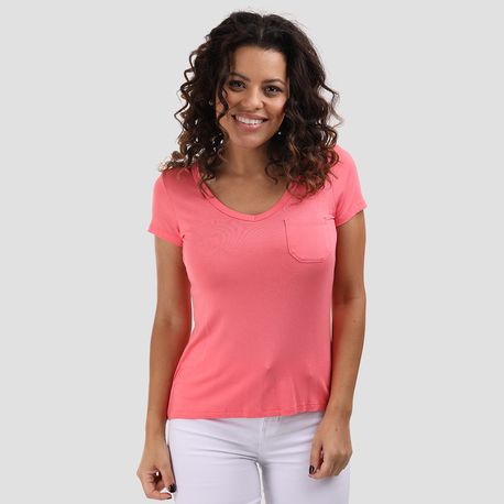 BLUSA MC BOLSINHO 00252 ROSA P