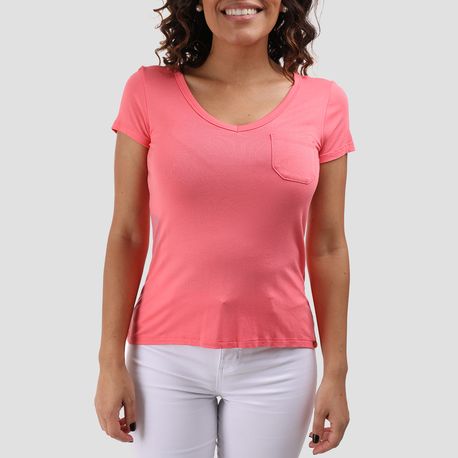BLUSA MC BOLSINHO 00252 ROSA P