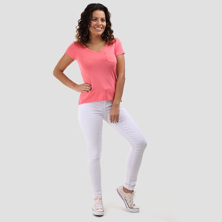 BLUSA MC BOLSINHO 00252 ROSA P