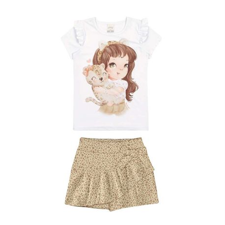CONJUNTO MODELLI short onça 46862 BEGE 04