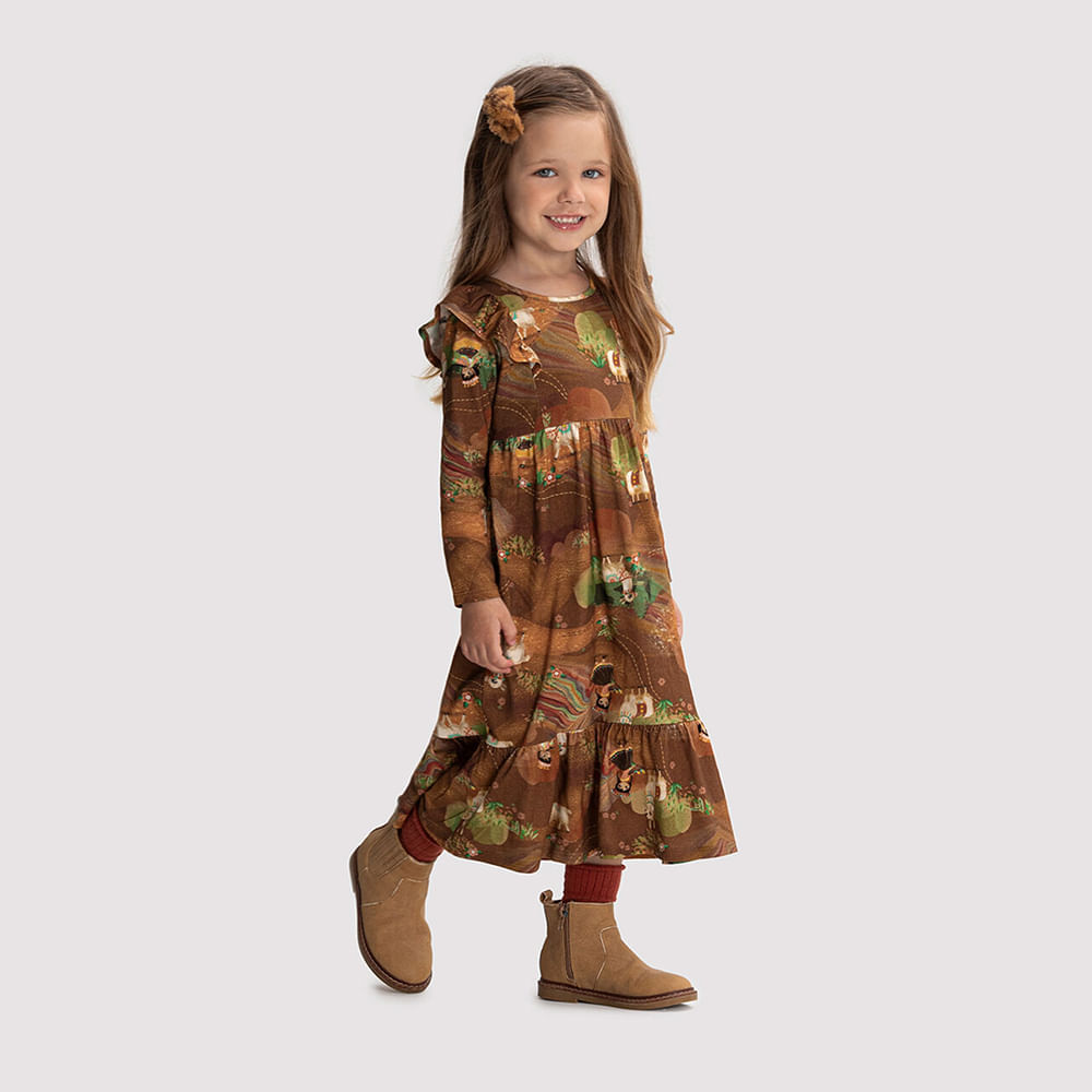 VESTIDO MALHA FLORESTA 67917 MARROM 04