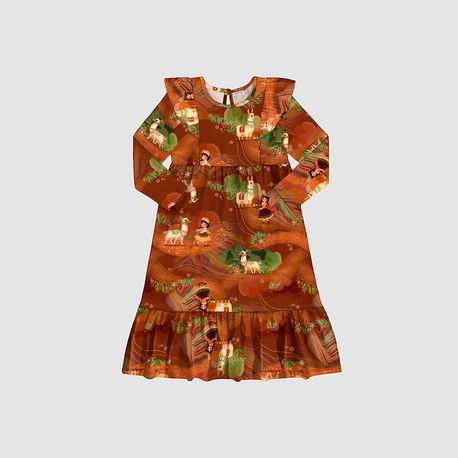 VESTIDO MALHA FLORESTA 67917 MARROM 04