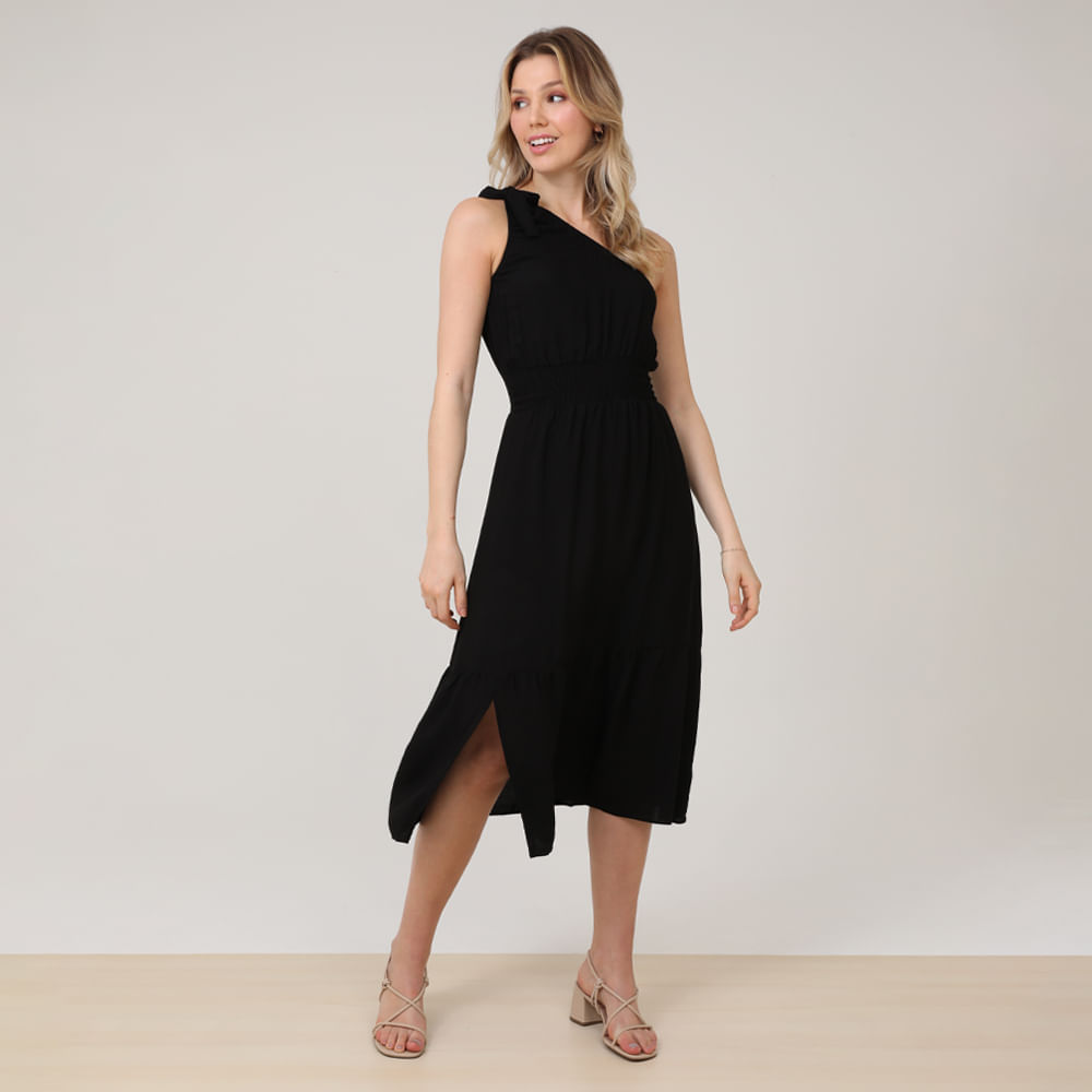 VESTIDO MIDI OMBRO SO 47358 PRETO P