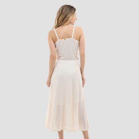 VESTIDO MIDI DIF 182514 OFF WHITE M