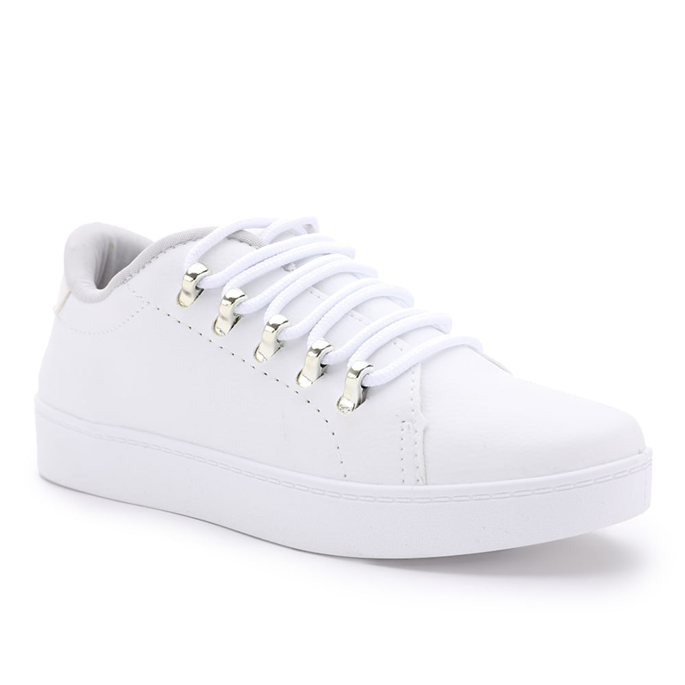 TENIS MODA ILHOS 10075IZ BRANCO 36