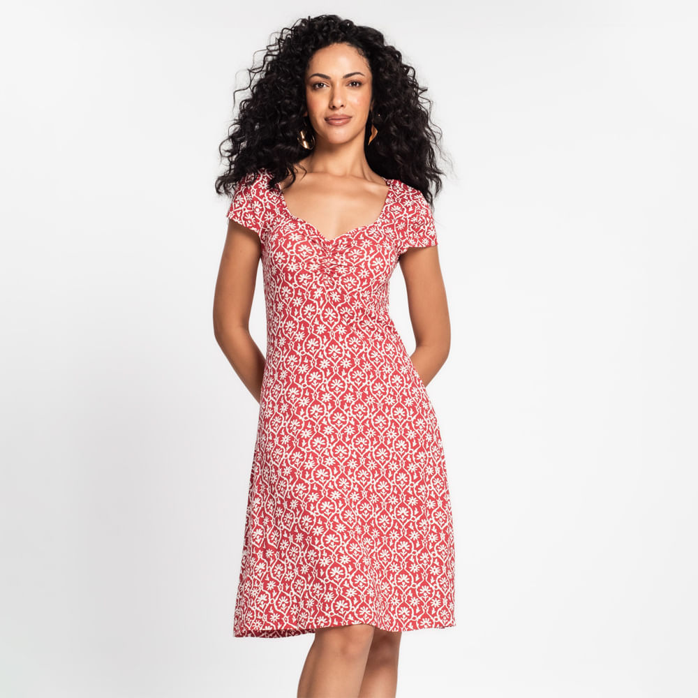 VESTIDO MC EST 616853 VERMELHO P