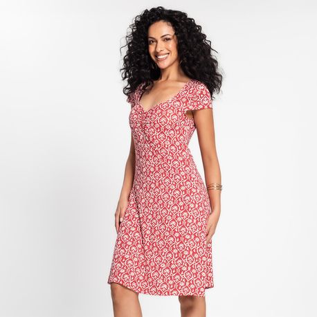 VESTIDO MC EST 616853 VERMELHO P