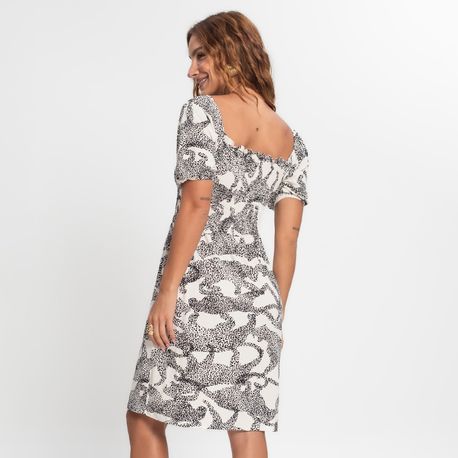 VESTIDO MC LASTEX TIGRE E15105 OFF WHITE P