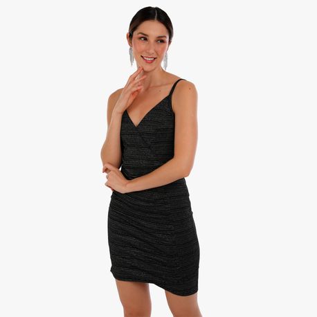 VESTIDO BALADA FRANZIDO LILI 2002056 PRETO M